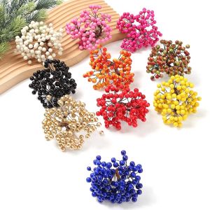 Artificial Berry Fake Flowers Christmas Decoration Xmas Tree Ornaments for Home Decor New Year DIY Garland Gifts Accessories