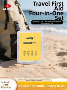 IMLUCKY | Emergency Disinfection Kit 75% Alcohol Band-Aids Iodine Swabs