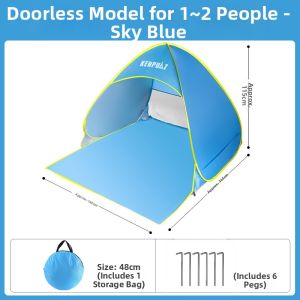 KENPUAZ | Lightweight Quick Setup Sun Protection Wind Resistant Outdoor Tent