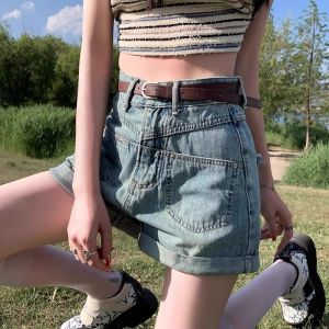 La Chapelle | Pink American Style Short Denim Shorts