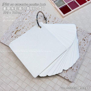 Portable Mini Watercolor Practice Book 80 Pages for Nail Art Rose Petal Drawing Color Pigment Tools Beauty Makeup Brushes
