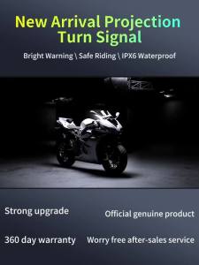 2PCS Universal Motorcycle LED Turn Signal Lamp Color Projection Lamp Sequential Flowing Flash Arrow Indicator LED Running Light