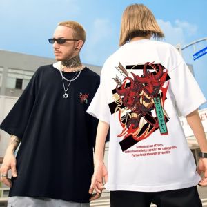 Phong Cách Đường Phố Hip Hop Áo Thun Nữ Tay Ngắn Cho Nam Và Nữ Mùa Hè Dáng Rộng Kích Thước Lớn In Hình Cổ Tròn Cặp Đôi Áo Thun Nữ