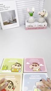 CRAYON SHINCHAN | 360Ml Kawaii Hoạt Hình Anime Crayon Shin Chan Cốc Sứ Có Nắp Đậy Cho Nước Sữa Cà Phê Sinh Nhật Của Trẻ Lễ Hội Hộp Quà Tặng Đi Kèm