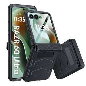 618 Sale!For Motorola Razr 60 Ultra/70 Ultra Built-in HD Tempered GlassMilitary Grade Drop ProofHinge Protection Case-Rose Red