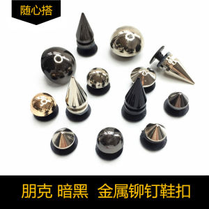 หัวกะโหลกแบบปunks หัวเข็มขัด DIY หัวเข็มขัด Crocs หัวเข็มขัดรองเท้าพ่อ ดอกไม้ตกแต่ง โลหะ รู หัวเข็มขัด หัวเข็มขัดแบบปunks