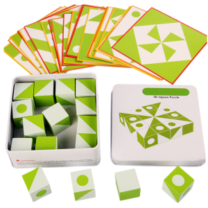 Wooden 3D Puzzles Game Geometric Shape Logic Thinking Educational Toy for Kids Early Learning Intellectual Childrens Gifts