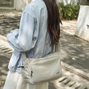 Mens Commuter Japanese Style Waterproof Mail Bag Casual Net Version Backpack 2025 New Neutral Nylon Single Shoulder Bag