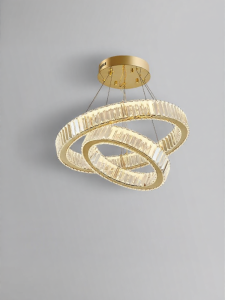 Aiskdan | Luxury Crystal Ring Chandelier Long