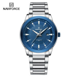 Naviforce | New Style NAVIFORCE Leisure Mens Quartz Simple Design Commuting Luminous Watch Business Stainless Steel Strap 3ATM Waterproof