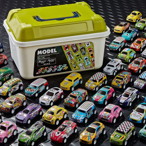 30PCS 50PCS Mini Alloy Car Model Set with Storage Box Diecast Cars Toys for Boys Sliding Inertia Vehicle Children Toy Kit Gifts