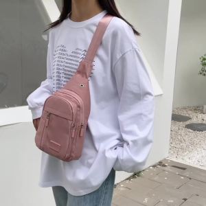 Womens Versatile Chest Bag New Trendy Nylon Cloth Single Shoulder Diagonal Cross Bag Fashionable Travel Chest Bag