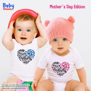 My First Mother’s Day Baby Onesie Gift 0-12 Months Cotton Bodysuit Outfit PH