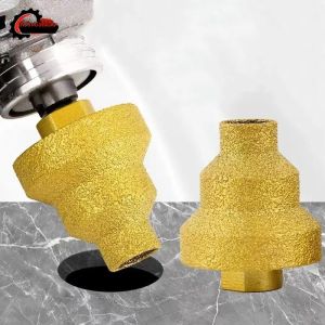 20-50mm Brazing ขั้นตอนเจาะเพชร Chamfer Router บิตเครื่องบดมุมรูเลื่อยกระเบื้องหินหินอ่อนขอบตัดเครื่องตัดเครื่องมือ