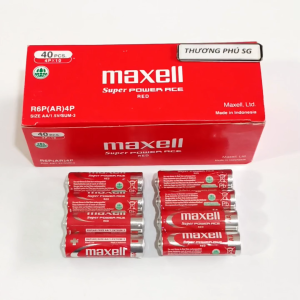 Pin Maxell AA 1.5V (2A / AA / R6P(AR) / SUM-3) chính hãng / Hộp 10 Vĩ (40 Viên)