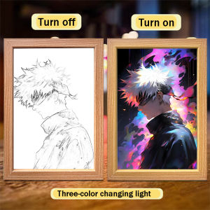 Bandai | Animation Jujutsu Kaisen Gojo Satoru LED Light Bedroom Desk Decoration Comic Birthday Gift Moonlight Lamp