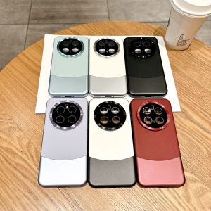 เคสสำหรับ Honor X9c 5G HONOR X9c เคสหนังที่ตัดกันแบบสมาร์ทให้ความรู้สึกเหมือนเป็นวงแหวนป้องกันโลหะมีห่วงป้องกันกล้องฟิล์มเลนส์ในตัวป้องกันลายนิ้วมือกันเหงื่อเคสป้องกันการกระแทกกันตก