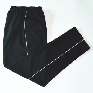 ฤดูใบไม้ผลิฤดูร้อนชุดนักเรียนกางเกงสีดําและสีฟ้าสองลายกางเกงกีฬากลางเอวแห้งเร็วผ้าฝ้ายและโพลีเอสเตอร์กางเกงขายาวสําหรับนักเรียนมัธยมต้นและมัธยมปลาย