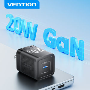 Vention 20W GaN Charger PD Mini Foldable Type C Fast Charging for Android iPhone 17 16 15 14 Pro max Samsung S25 S24 S23 S22 Ultra  iPad Pro USB C Mobile Phone Charger