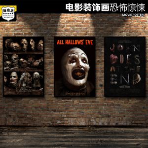 Halloween Decorative Painting Bar Theater Stickers Hanging Painting Movie Poster Customized Room Escape Props Background Painting