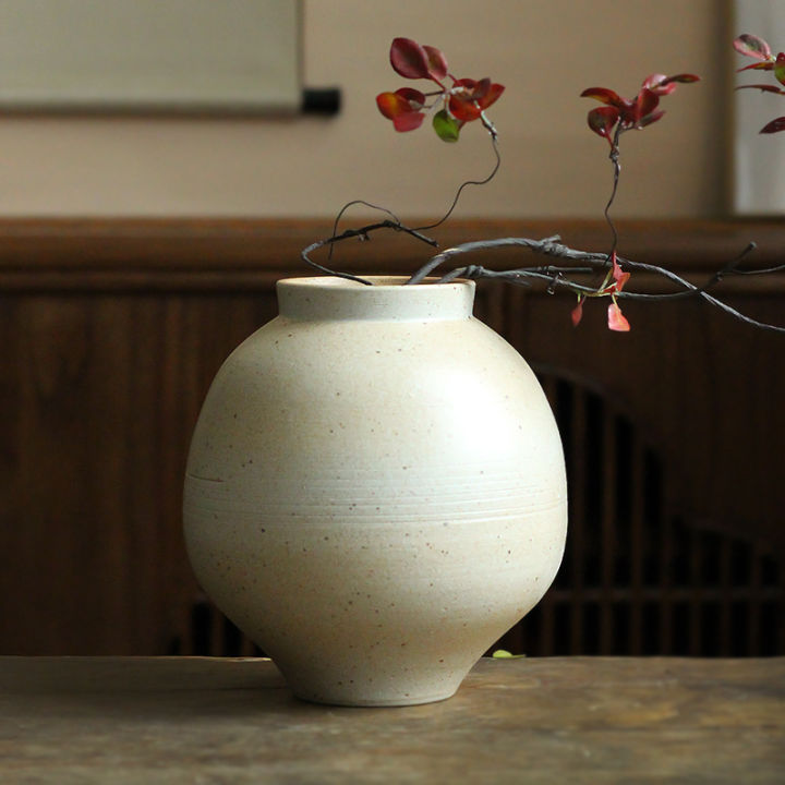 Handmade Coarse Pottery Japanese-Style Ceramic Vase Flower Arrangement ...