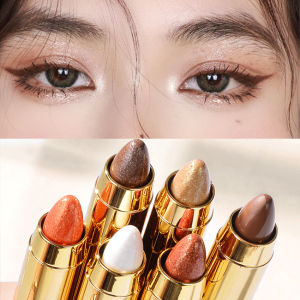 Eyeshadow hai đầu kim loại bút phấn mắt không thấm nước bút Matte nổi bật bút chì làm đẹp da mặt trang điểm