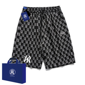 American Style Mens Casual Full Print Shorts Summer Loose Five-Point Knitted Sweatpants Straight Sporty Trousers