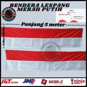 BENDERA LESPANG MERAH PUTIH 5METER X 50CM