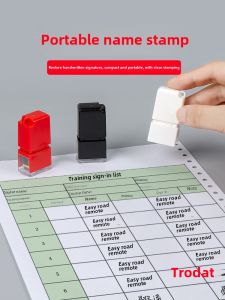 Portable Personalized Handwritten Signature Stamp Trodat Light-Sensitive Ink Seal Hanging Business Stamp Name Stamp