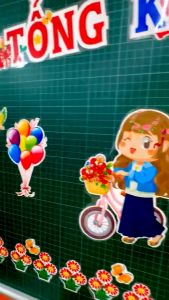 Sét trang trí bảng Tổng kết năm học.