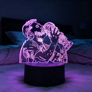 Bandai | Đèn Ngủ Acrylic 3D Lionel Messi 7 Màu Chuyển Sắc Có Thể Điều Chỉnh Độ Sáng Quà Tặng Trang Trí Phòng Dành Cho Người Hâm Mộ Bóng Đá Quà Giáng Sinh