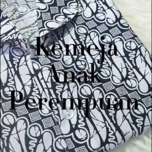 Kemeja Batik Anak Perempuan Baju Atasan Anak Hem Cewek Blus Blouse Usia 514 tahun Premium