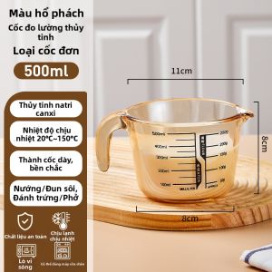 HONGZHU | Cốc Đo Nấu Ăn Chống Nhiệt có Tay Cầm