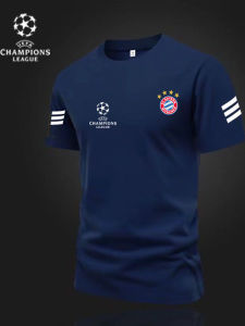 Summer 2025 Heavyweight Pure Cotton Short Sleeve T-Shirt Casual Loose Fit Sportswear for Real Madrid And Barcelona Fans