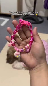 Colorful Woven Contrast‑Color Pet Collar with Bell Adjustable Collar for Puppy Cat Dog Pet Accessor