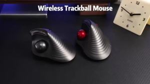JOMAA | JOMAA Wireless Trackball Mouse Ergonomic Bluetooth Rollerball Thumb Rechargeable Computer Laptop Mouse Speed RollerSilent