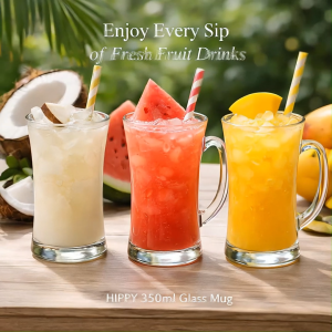 M-RLM33 350ml HIPPY Glass Mug