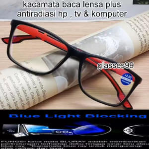 KKacamata Baca Antiradiasi Blocking Sinar Biru Hp dan Komputer Sporty Ringan Nyaman dan Elegant