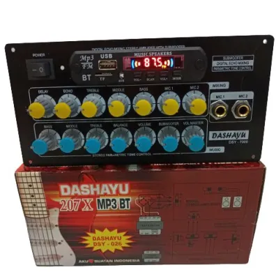 kit bastube SUBWOOFER aktive DASHAYU 207 x USB SD MMC parametric dashayu MP3 Bluetooth digital echo mixing parametric tone control
