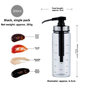 Press Honey Dispenser Bottle Glass