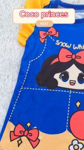 YESSBABY SIZE(90-140)Kaos COCO PRINCESS Dress Anak Perempuan Bayi Putri Kartun Anak Cewek Gaun Berusia 1-7 Tahun Kaos Snow White Frozen Elsa
