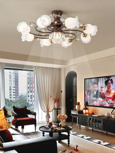 NANWANG | Vintage French Style Concealed Ceiling Fan Light