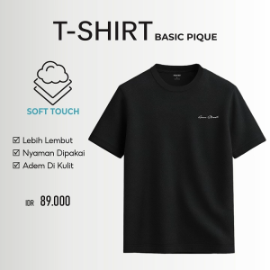 Aerostreet T Shirt Pique Kenzy Black Kaos T Shirt KAAAA