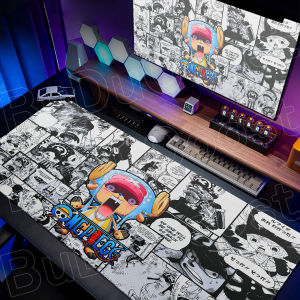 Bandai | Anime One Piece Laptop Gaming Keyboard Rug Large Non-slip Office Mouse Pad Black & White Comic Style Luffy Desk Mat For LOL CSGO