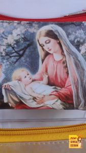 Dompet Mini Pouch Bunda Maria Mother Mary Souvenir Rosario Katolik