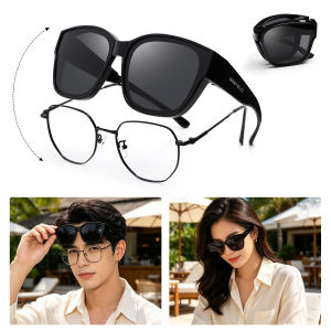 MENSPE Men Womens Sunglasses Foldable Sunglasses Fashion Large Frame Sunglasses Polarized Summer Sunglasses Ultra Light Polarized Sunglasses Outdoor Traveling Walking Shopping Driving