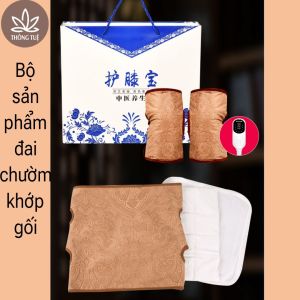 Túi chườm nóng thảo dược khớp gối - Đai Chườm Ngải Cứu Giảm Đau Khớp Gối - cắm điện