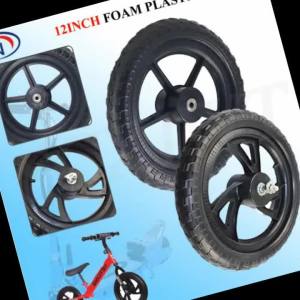 Childrens Balance Bike Wheels Solid Non-Inflatable Wheels Bicycle Accessories Inch Foam Wheel Plastic