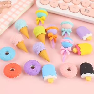 4 Pcs Penghapus Lucu Es Krim Donat Lolipop Es Imut Eraser Cute Donut Ice Cream Lollipop