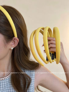 Yellow Hairband Womens High Hairline Korean Style Pressed Hair Headband 2025 New Advanced Hair Ties Fashion Accessories